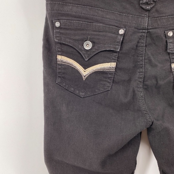 Suko Jeans Shorts Women's Size 12 Black Pockets Front Button Zip Closure - Picture 8 of 12